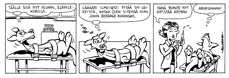 Loikan vuoksi (Daily strip, Finnish) 153