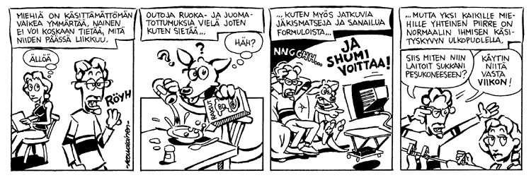 Loikan vuoksi (Daily strip, Finnish) 183