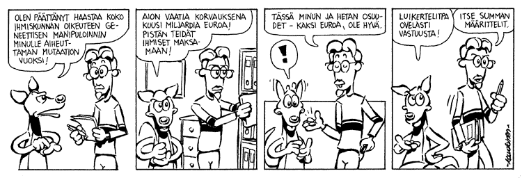 Loikan vuoksi (Daily strip, Finnish) 82