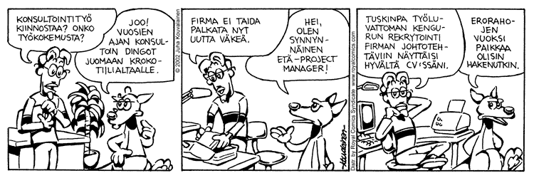 Loikan vuoksi (Daily strip, Finnish) 10