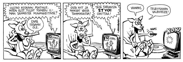 Loikan vuoksi (Daily strip, Finnish) 106