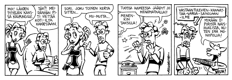 Loikan vuoksi (Daily strip, Finnish) 110