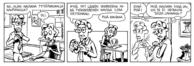 Loikan vuoksi (Daily strip, Finnish) 116