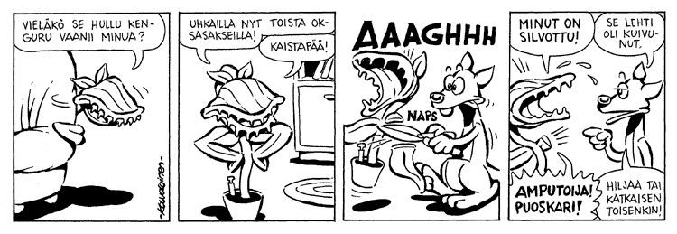 Loikan vuoksi (Daily strip, Finnish) 126