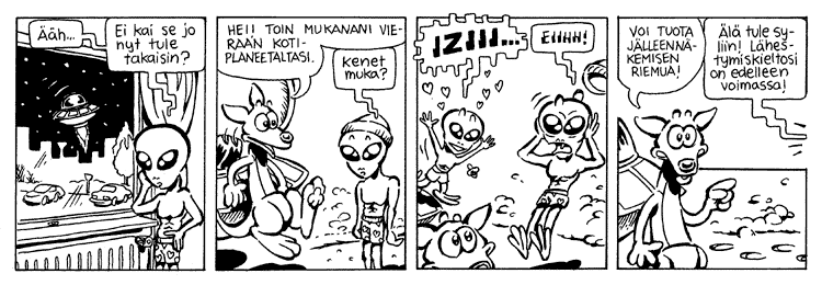 Loikan vuoksi (Daily strip, Finnish) 140