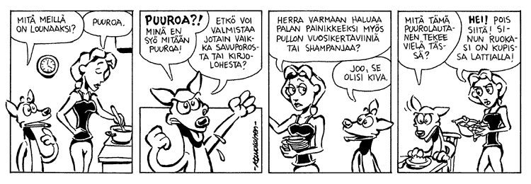 Loikan vuoksi (Daily strip, Finnish) 160
