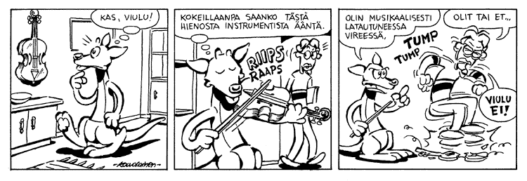 Loikan vuoksi (Daily strip, Finnish) 167