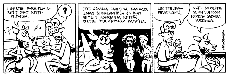 Loikan vuoksi (Daily strip, Finnish) 17