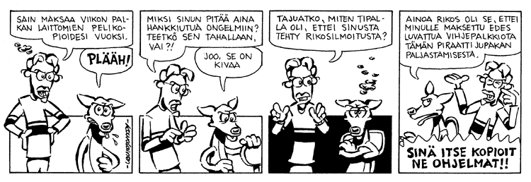 Loikan vuoksi (Daily strip, Finnish) 177