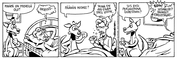 Loikan vuoksi (Daily strip, Finnish) 19