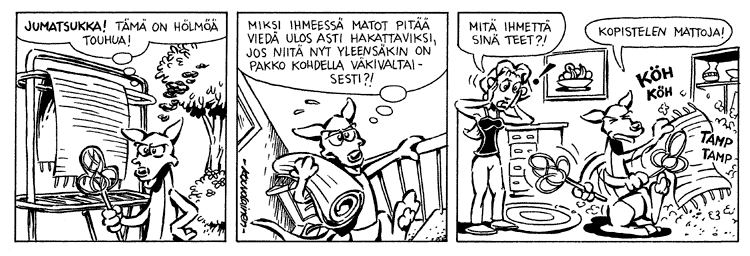 Loikan vuoksi (Daily strip, Finnish) 190