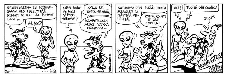 Loikan vuoksi (Daily strip, Finnish) 195
