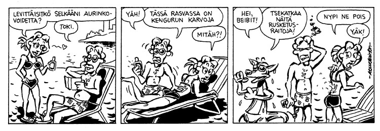 Loikan vuoksi (Daily strip, Finnish) 200