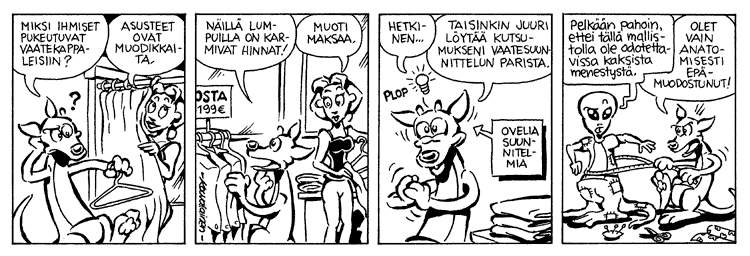 Loikan vuoksi (Daily strip, Finnish) 208