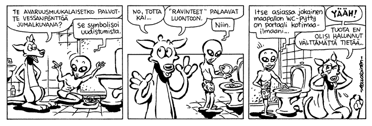 Loikan vuoksi (Daily strip, Finnish) 210