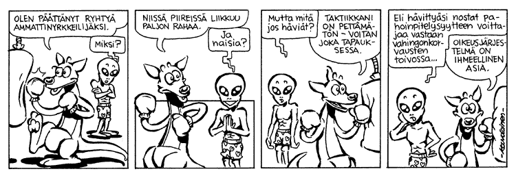 Loikan vuoksi (Daily strip, Finnish) 213