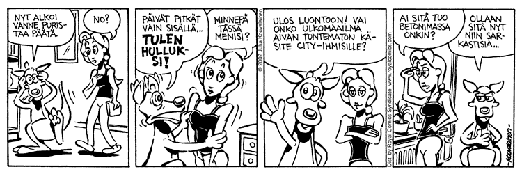 Loikan vuoksi (Daily strip, Finnish) 22