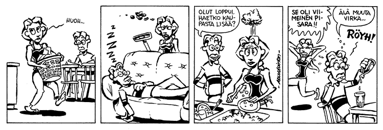Loikan vuoksi (Daily strip, Finnish) 221