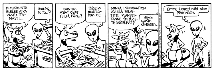 Loikan vuoksi (Daily strip, Finnish) 23