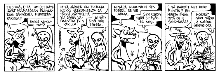 Loikan vuoksi (Daily strip, Finnish) 237