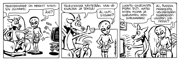 Loikan vuoksi (Daily strip, Finnish) 239