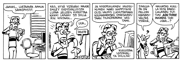 Loikan vuoksi (Daily strip, Finnish) 247