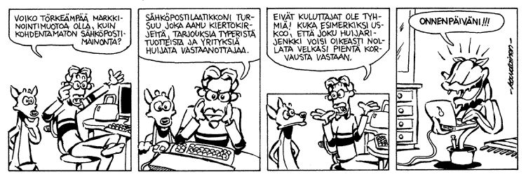 Loikan vuoksi (Daily strip, Finnish) 248