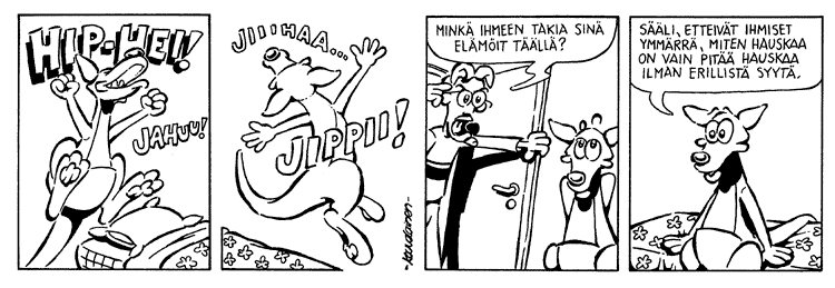 Loikan vuoksi (Daily strip, Finnish) 25