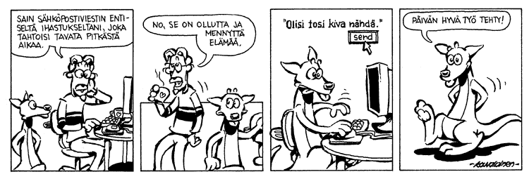Loikan vuoksi (Daily strip, Finnish) 252