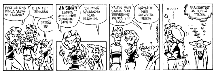 Loikan vuoksi (Daily strip, Finnish) 255