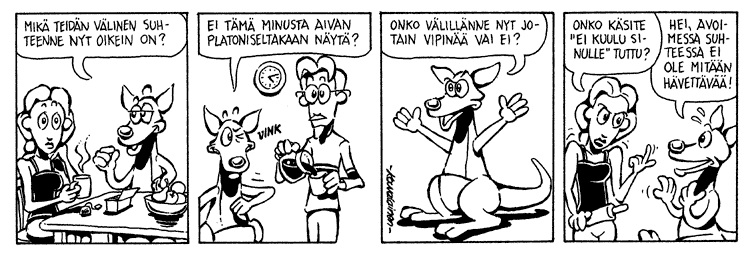 Loikan vuoksi (Daily strip, Finnish) 33