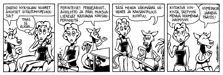 Loikan vuoksi (Daily strip, Finnish) 34