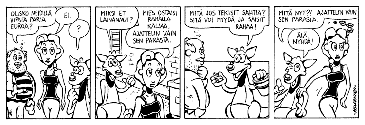 Loikan vuoksi (Daily strip, Finnish) 40