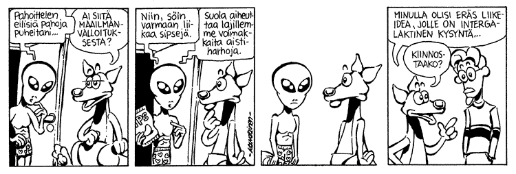 Loikan vuoksi (Daily strip, Finnish) 51