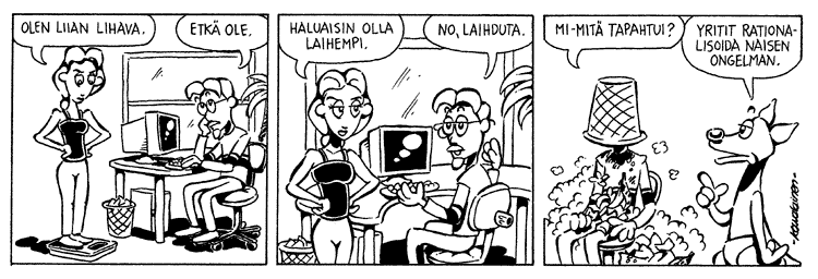 Loikan vuoksi (Daily strip, Finnish) 52