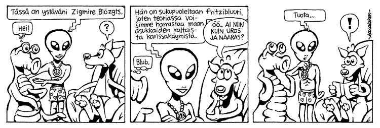 Loikan vuoksi (Daily strip, Finnish) 57