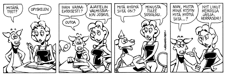Loikan vuoksi (Daily strip, Finnish) 59