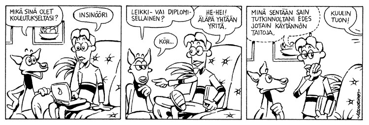 Loikan vuoksi (Daily strip, Finnish) 60