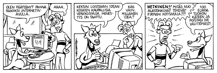 Loikan vuoksi (Daily strip, Finnish) 64