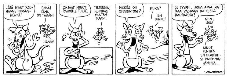 Loikan vuoksi (Daily strip, Finnish) 71