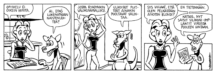 Loikan vuoksi (Daily strip, Finnish) 77