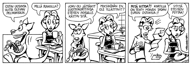 Loikan vuoksi (Daily strip, Finnish) 89