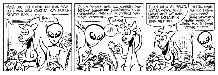 Loikan vuoksi (Daily strip, Finnish) 91