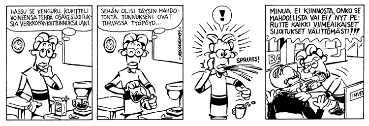 Loikan vuoksi (Daily strip, Finnish) 95