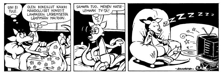 Loikan vuoksi (Daily strip, Finnish) 96