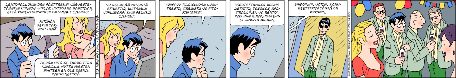 Paikallisuutisia (1-row sunday strip, Finnish) 543
