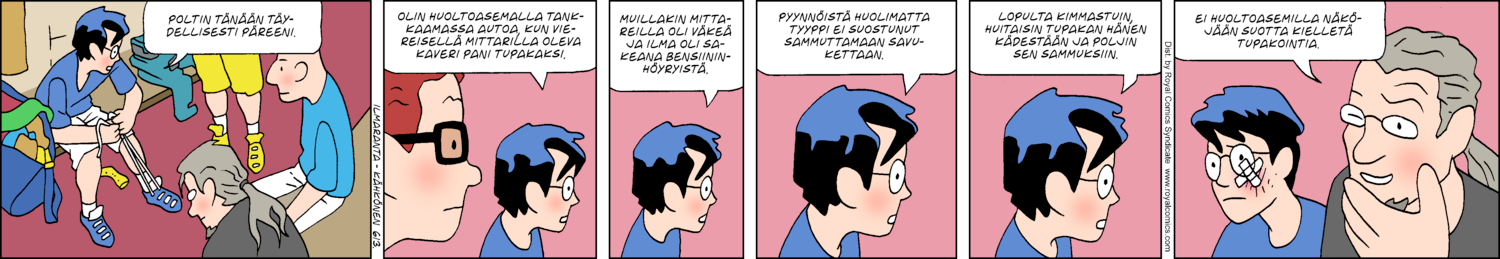 Paikallisuutisia (1-row sunday strip, Finnish) 613