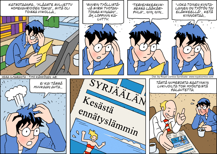 Paikallisuutisia (Sunday strip, Finnish) 481