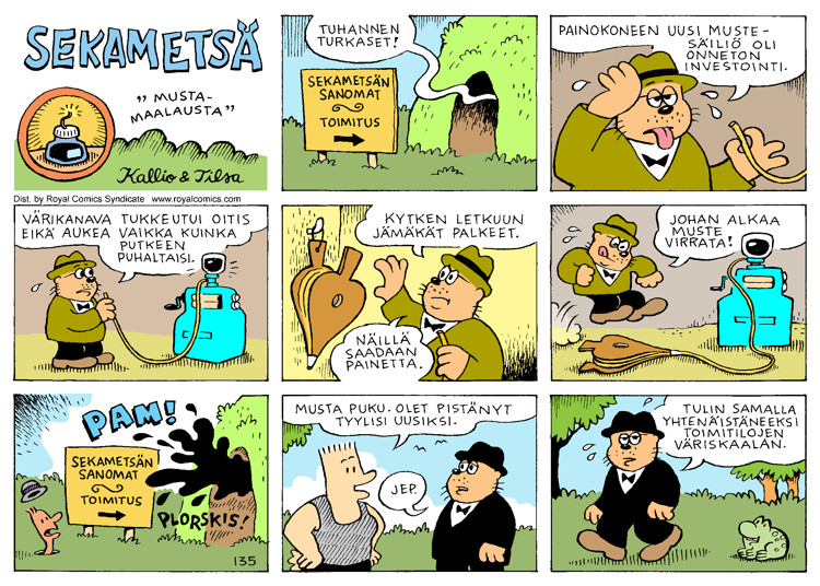 Sekametsä (Sunday strip, Finnish) 135