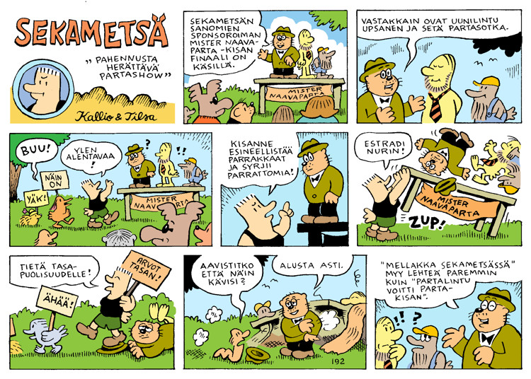 Sekametsä (Sunday strip, Finnish) 192